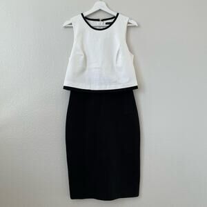 Banana Republic Women White Sheath Dress Pencil Skirt Sloan Office Career Size 6